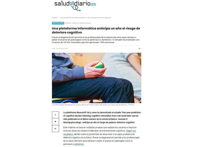 Saluddiario.com sobre NeuronUP