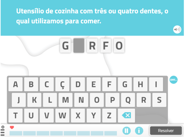 Atividade para trabalhar o volabulário em adultos Encontre palavra pela sua definição