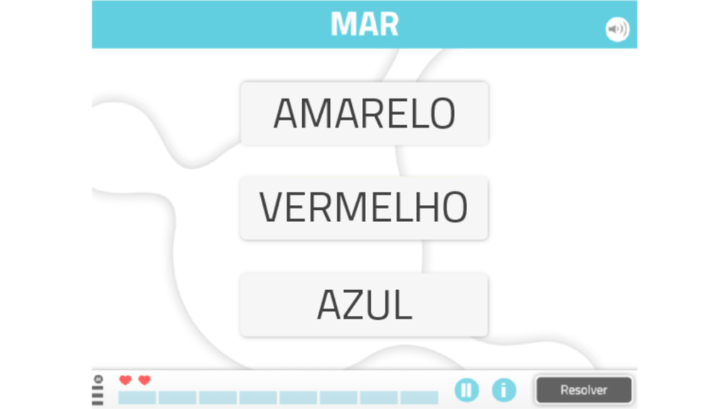 Jogos de estimulação cognitiva para adultos relacionarem características a substantivos