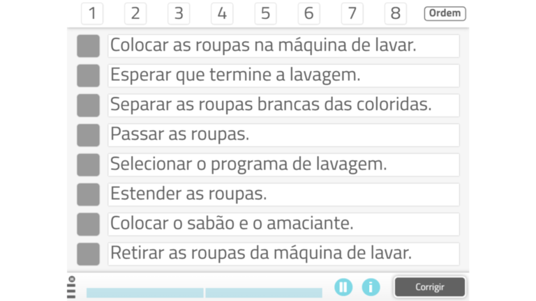 Atividade NeuronUP Ordenar passos de atividades (texto)