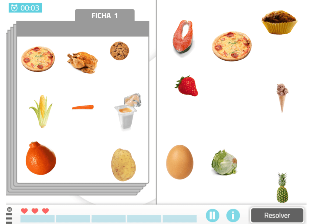 Jogo para trabalhar velocidade de processamento em adultos: O clone.